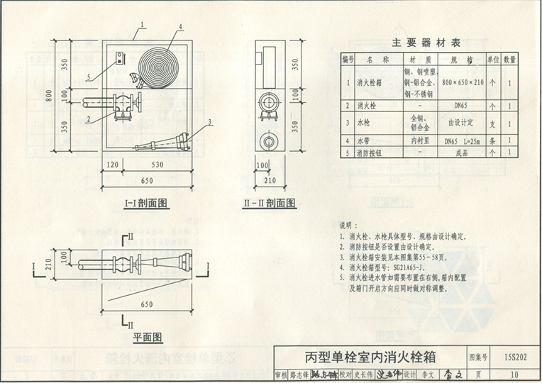 丙型单栓室内消火栓箱