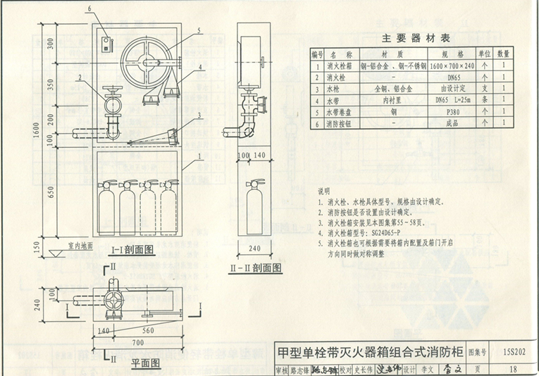 甲型单栓带灭火器箱组合式消防