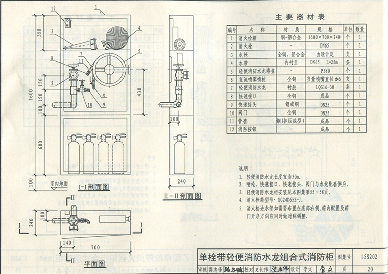 单栓带轻便消防水龙组合式消防柜