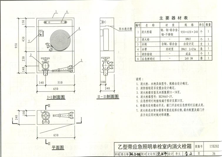乙型带应急照明单栓室内消火栓箱
