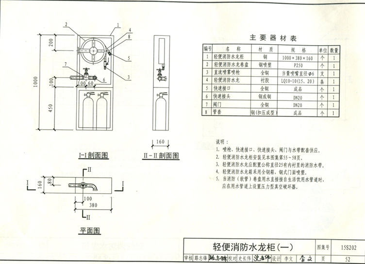 轻便消防水龙柜(一)