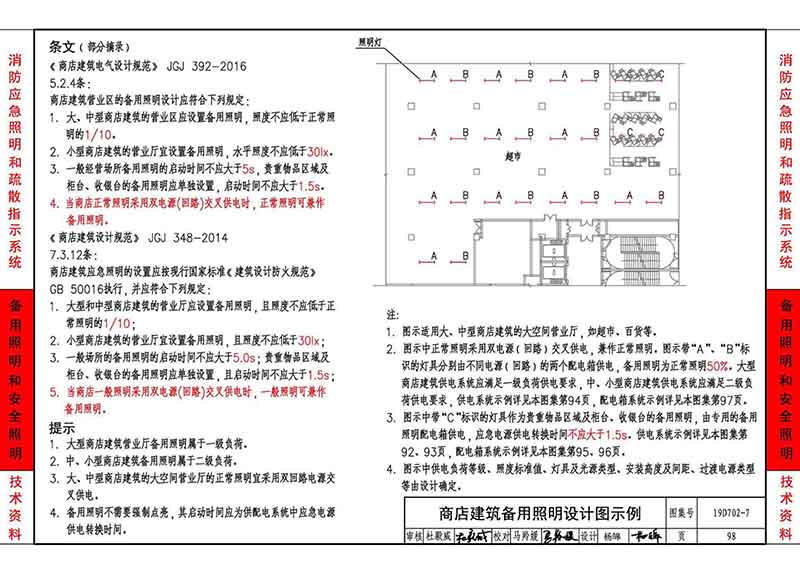 商店建筑备用照明设计图示例