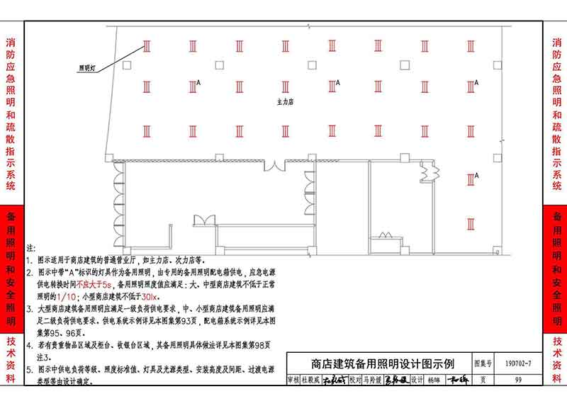 商店建筑备用照明设计图示例