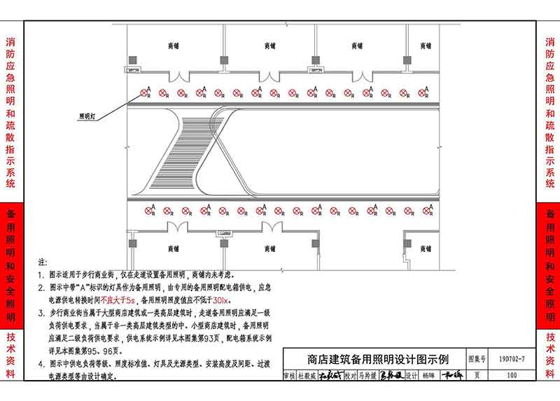 商店建筑备用照明设计图示例