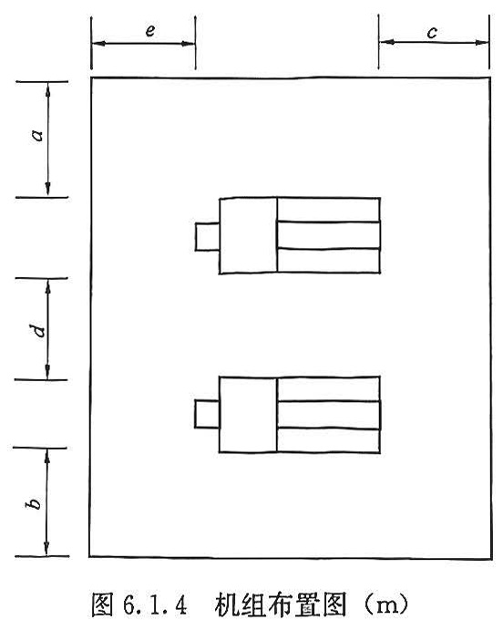 图6.1.4 机组布置图（m）
